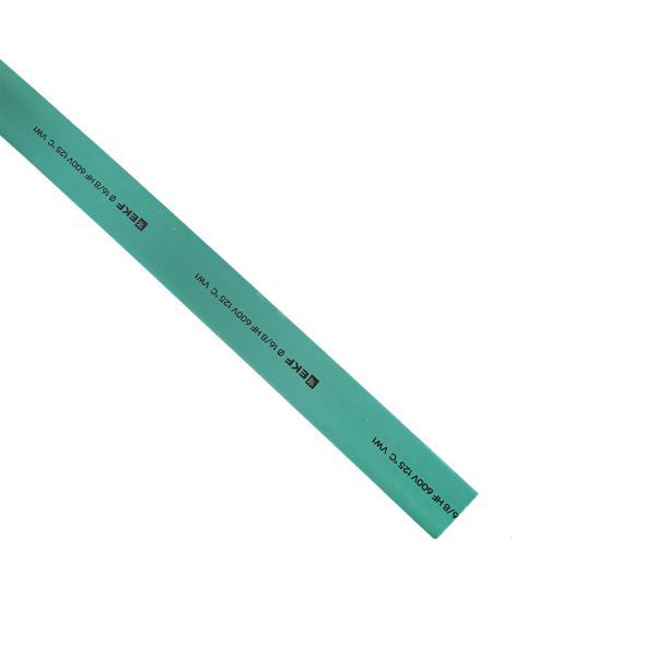 Трубка термоусадочная ТУТ нг 16/8 зел. (уп.100м) EKF tut-16-j