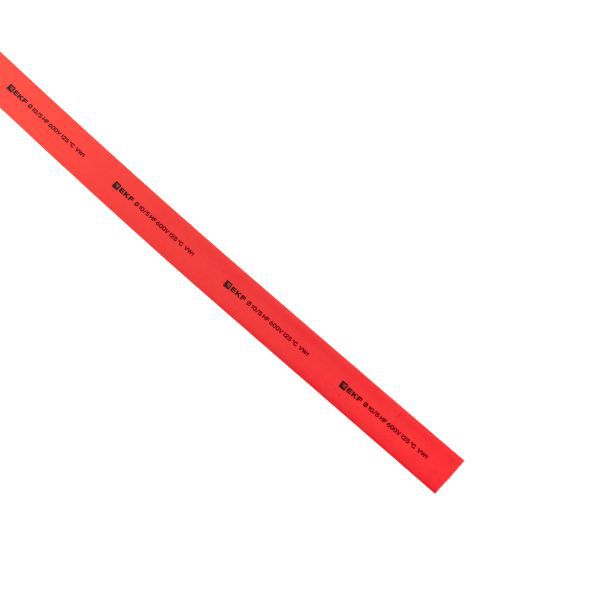 Трубка термоусадочная ТУТ нг 10/5 красн. (уп.100м) EKF tut-10-r