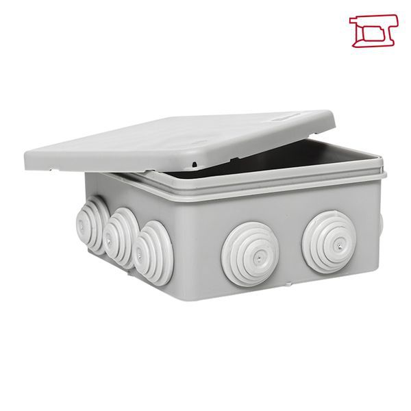 Коробка распаячная КМР-030-014 наружная с крышкой 100х100х55 АБС 8 мембранных вводов IP54 EKF plc-kmr-030-014