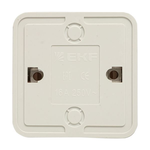 Розетка 1-м ОП Рим 10А IP20 без заземл. бел. EKF ENR10-022-10