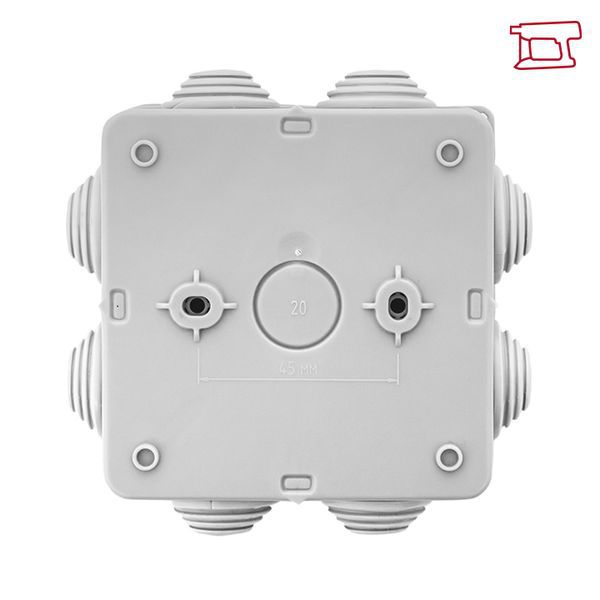 Коробка распаячная КМР-030-031 наружная с крышкой 80х80х50 АБС 7 мембранных вводов IP54 EKF plc-kmr-030-031