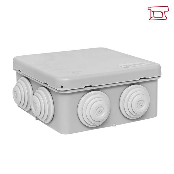 Коробка распаячная КМР-030-031 наружная с крышкой 80х80х50 АБС 7 мембранных вводов IP54 EKF plc-kmr-030-031