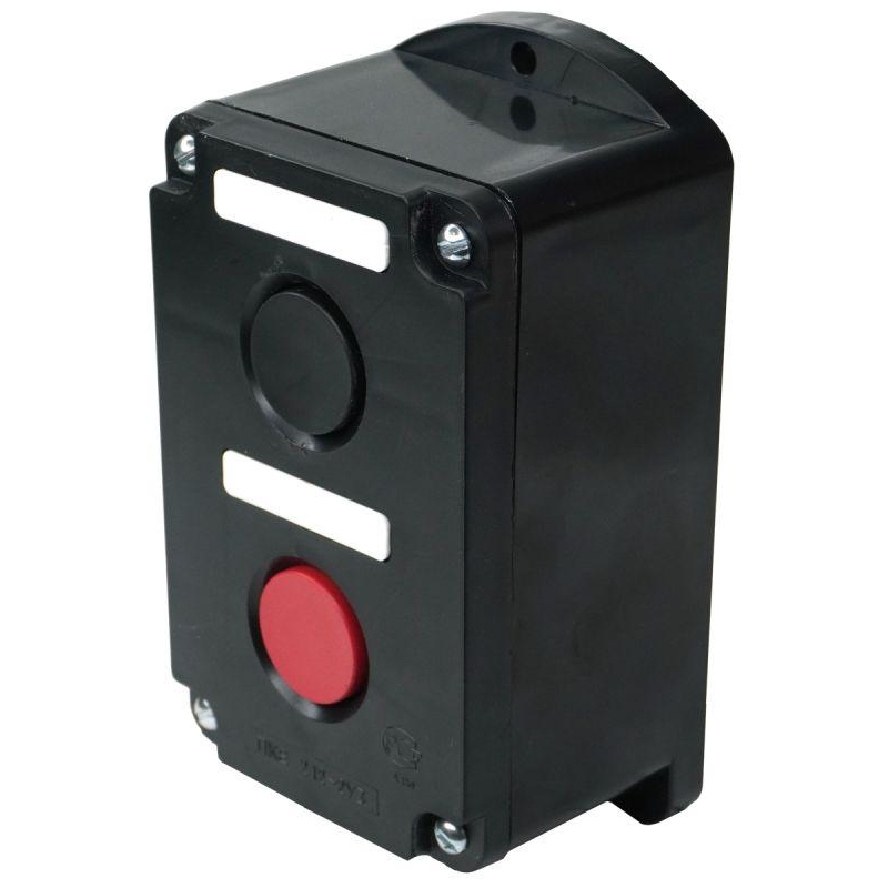 Пост управления ПКЕ 212-2 У3 10А 660В 2 элемента черн. и красн. цилиндр накладной IP40