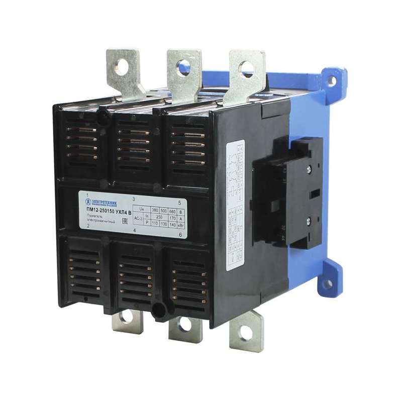 Пускатель магнитный ПМ 12-250150 УХЛ4 В 220В/50Гц 2з+2р 250А IP20 Электротехник ET518923