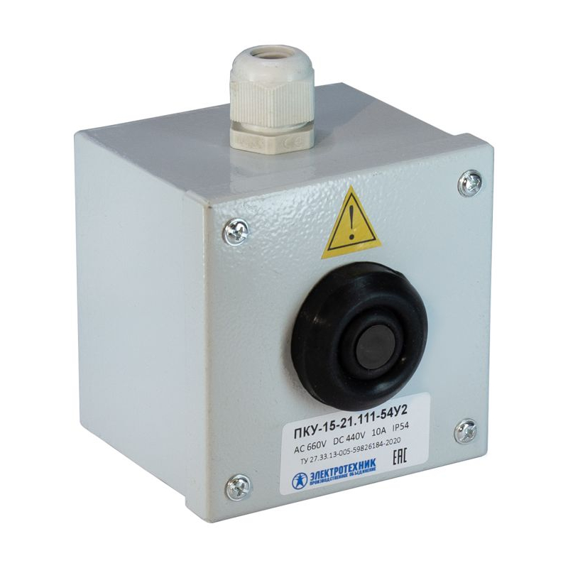 Пост кнопочный ПКУ 15-21.111-54 У2 (КЕ081/2 (1з+1р) черн.+PG-13.5) Электротехник ET054440