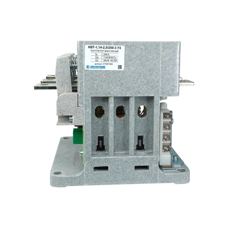 Контактор вакуумный КВТ-1.14-2.5/250 У3 380В 4з+4р нереверсивный без реле Электротехник ET557369