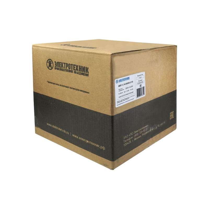 Контактор вакуумный КВТ-1.14-5/630 У3 220В 3з+3р нереверсивный без реле Электротехник ET557372