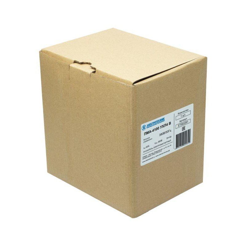 Пускатель электромагнитный ПМА-4100 УХЛ4 В 380В/50Гц 2з+2р 63А нереверсивный без реле IP00 Электротехник ET002281