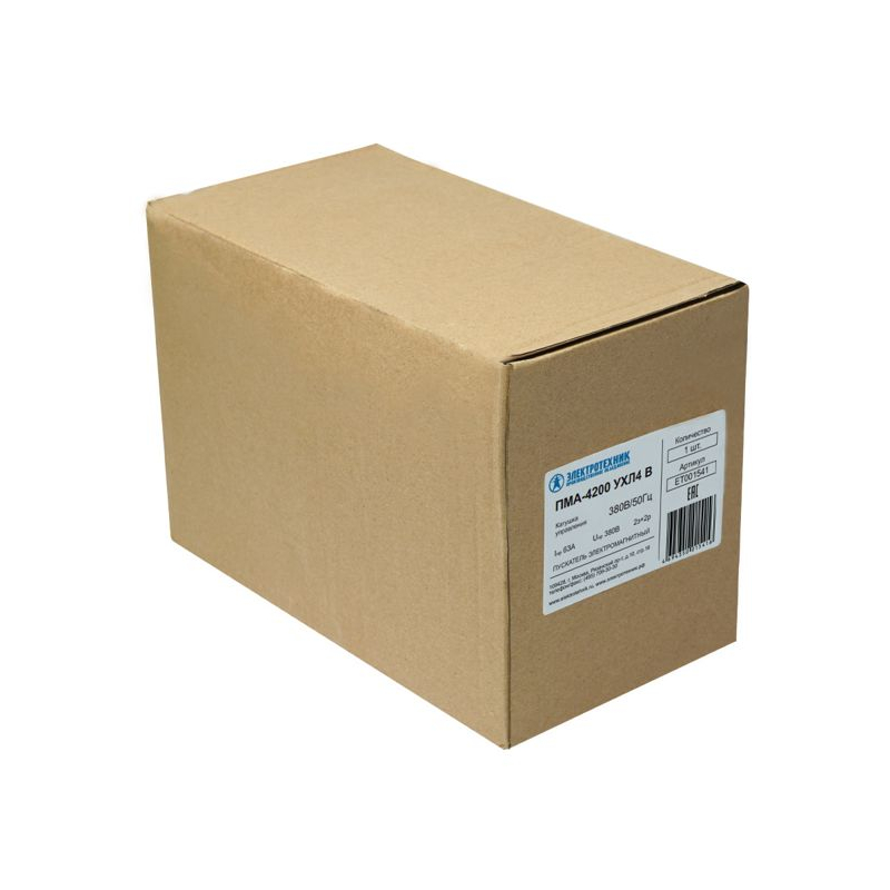 Пускатель электромагнитный ПМА 4200 УХЛ4 В 380В/50Гц 2з+2р 63А нереверс. с реле РТТ-221П 53.5-63.0А IP00 Электротехник ET001541