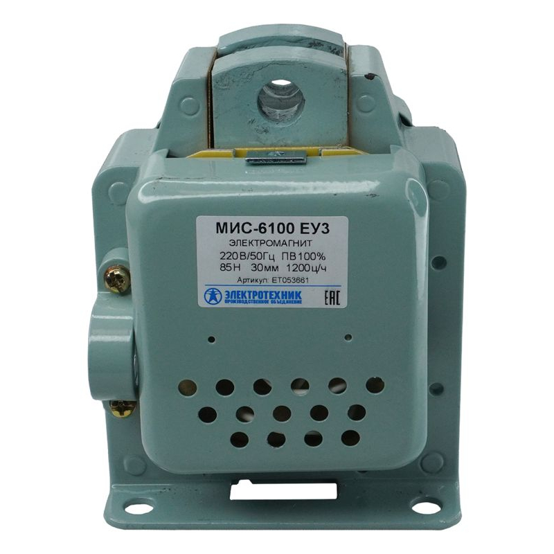 Электромагнит МИС 6100 220В ПВ-100% IP20 с жесткими выводами Электротехник ET053661