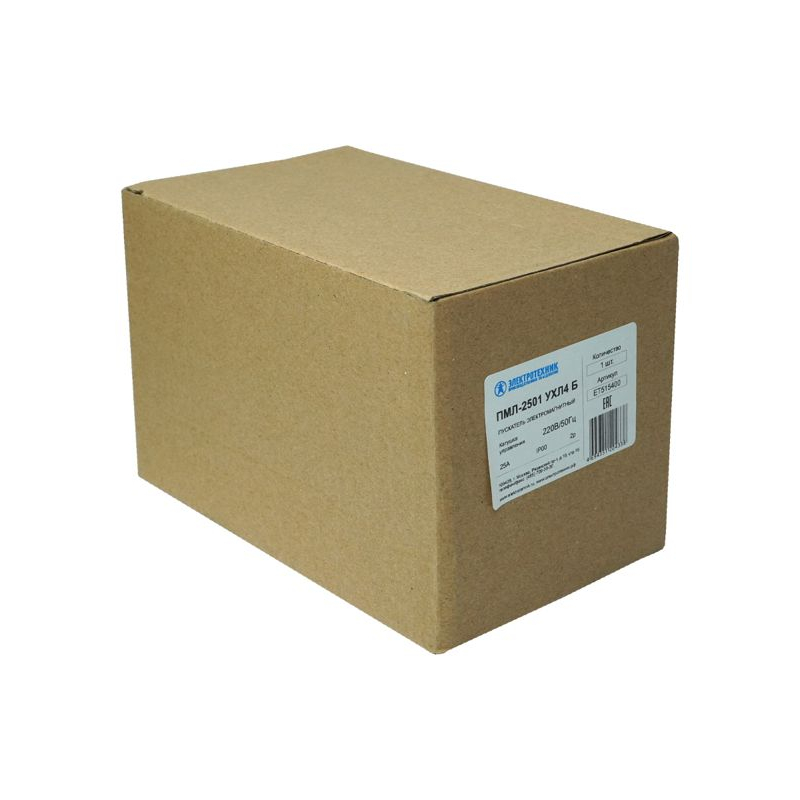 Пускатель магнитный ПМЛ-2501 220В/50Гц 2р 25А реверсивный без реле IP00 Электротехник ET515400