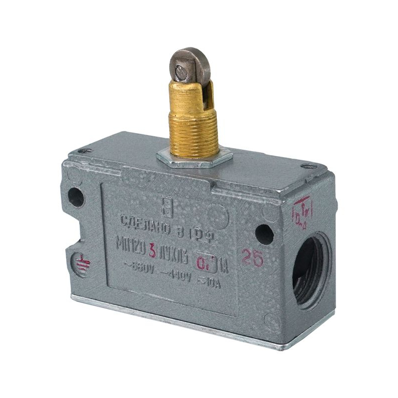 Микропереключатель МП 1203 УХЛ3 исп.01 IP40 толкатель с продольным расположением ролика комбинир. винт Электротехник ET008091