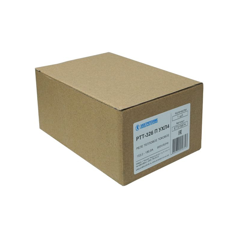 Реле тепл. РТТ-326 П УХЛ4 180А IP00 Электротехник ET515874