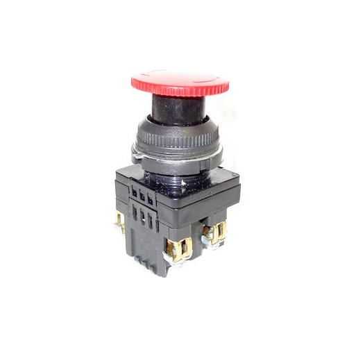 Кнопка КЕ-141/5 (1р) красн. гриб с фикс. 10А 660В IP54 Электротехник ET529347