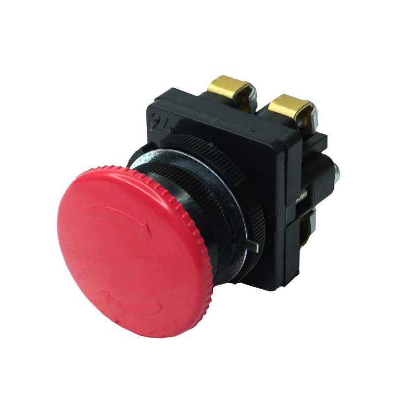 Выключатель кнопочный КЕ-141 У2 исп.2 1з+1р гриб с фиксацией IP54 10А 660В красн. Электротехник ET502409