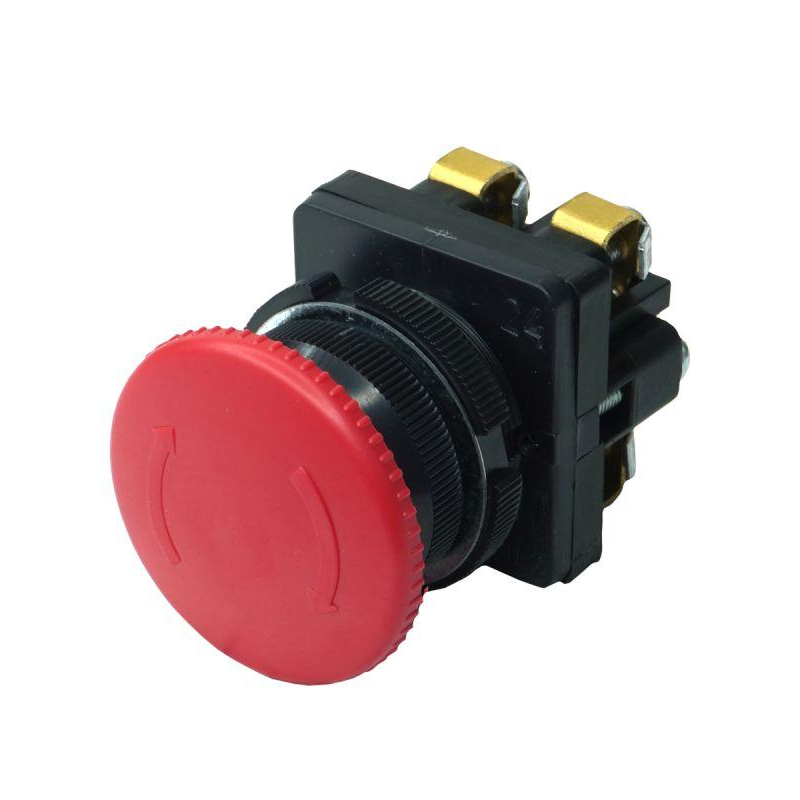 Выключатель кнопочный КЕ-131 У3 исп.2 1з+1р гриб с фиксацией 10А 660В IP40 красн. Электротехник ET529293
