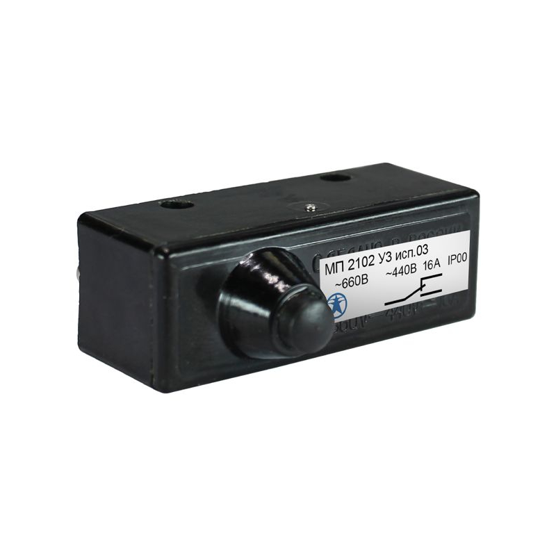 Микровыключатель МП 2102Л УХЛ3 исп. 03 IP00 толкатель с увеличенным рабочим ходом базовый винты Электротехник ET006840