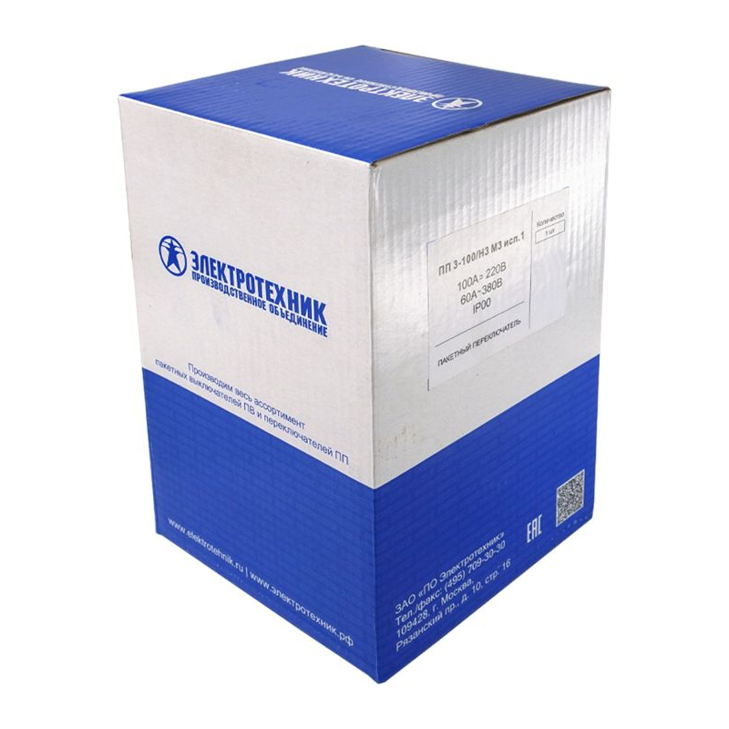 Переключатель пакетный ПП 3-100/Н3 М3 исп.1 Электротехник ET008616