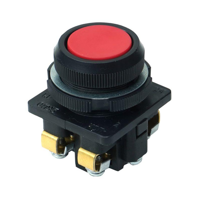 Выключатель кнопочный КЕ-011 У3 исп.2 1з+1р цилиндр IP40 10А 660В красн. Электротехник ET502423