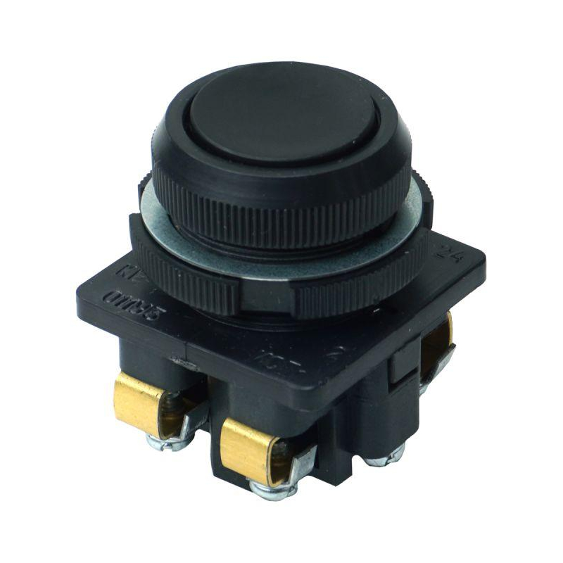 Выключатель кнопочный КЕ-011 У3 исп.2 1з+1р цилиндр IP40 10А 660В черн. Электротехник ET502424