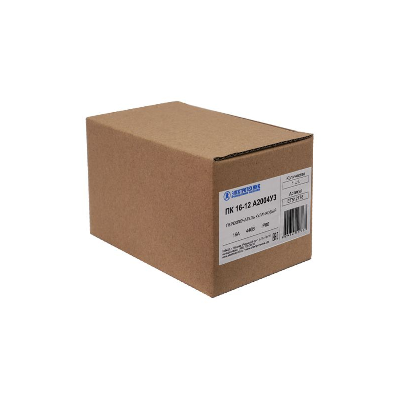 Переключатель универсальный 16А IP20 ПК16-12А-2004У3 Электротехник ET512778