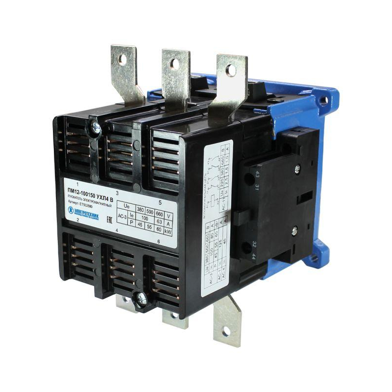 Пускатель магнитный ПМ 12-100150 УХЛ4 В 380В/50Гц 2з+2р 100А Электротехник ET502580