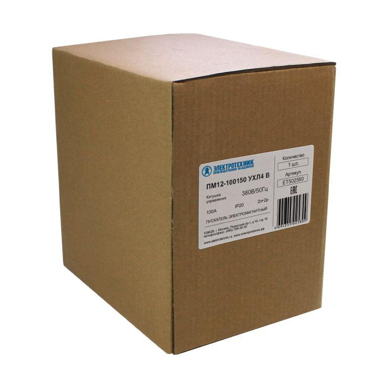 Пускатель магнитный ПМ 12-100150 УХЛ4 В 380В/50Гц 2з+2р 100А Электротехник ET502580