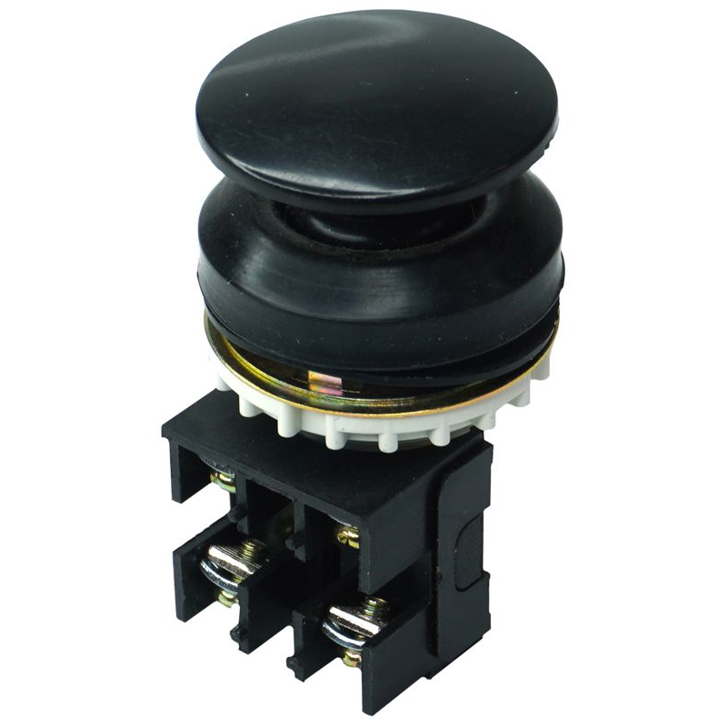 Кнопка ВК-30-10-11130-54 У2 черн. 1з+1р гриб без фиксации IP54 10А 660В Электротехник ET053191