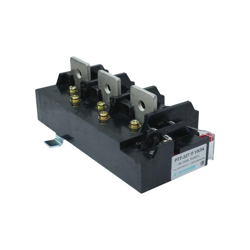 Реле РТТ 327 П УХЛ4 260А 167-260А 660В/50Гц 1з+1р ручной возврат IP00 Электротехник ET519037