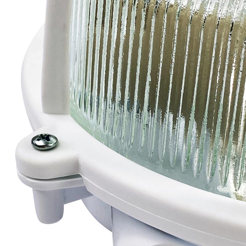 Светильник НПП 03-100-007 "Креа" круг 1х100Вт E27 IP44 корпус с решеткой бел. Элетех 1005500877