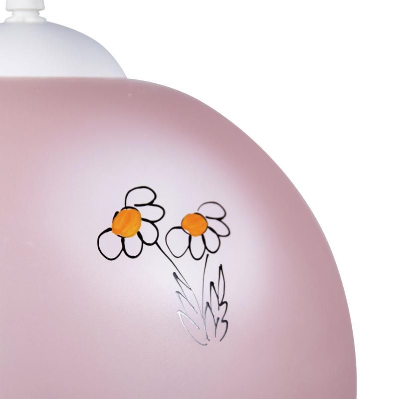 Светильник НСБ 72-60 М50 "Ромашка" роз. матов./шнур бел. (инд. упак.) Элетех 1007000002