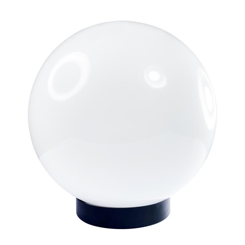 Светильник НТУ 06-75-01 "Шар" 75Вт E27 IP55 d300 Б опал ПММА /корпус плоск. черн. (инд. упак.) Элетех 1030480148