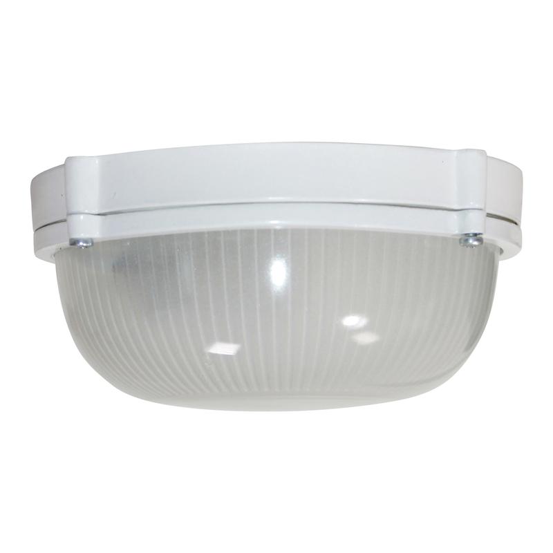 Светильник НПП 03-60-013 "Банник" 1301 круг малый 1х60Вт E27 IP65 корпус бел. Элетех 1005500934