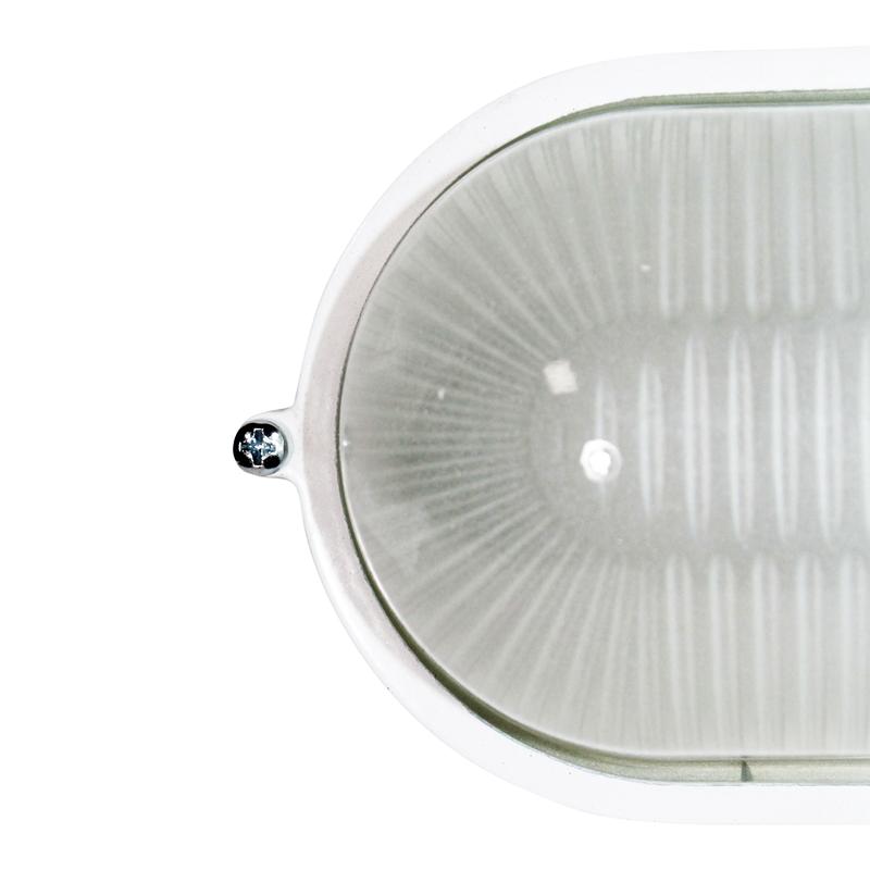 Светильник НПП 03-60-021 "Банник" 1401 овал малый 1х60Вт E27 IP65 корпус бел. Элетех 1005500938