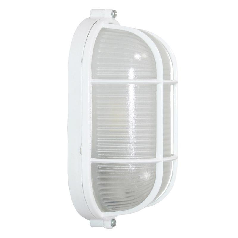 Светильник НПП 03-60-022 "Банник" 1402 овал малый 1х60Вт E27 IP65 корпус с решеткой бел. Элетех 1005500939