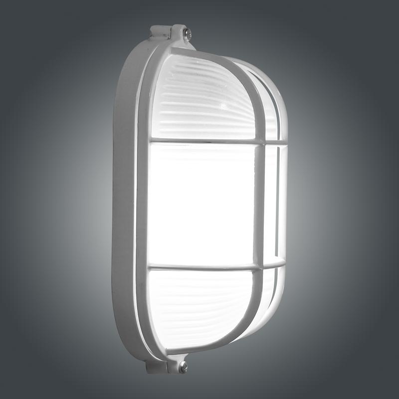 Светильник НПП 03-60-022 "Банник" 1402 овал малый 1х60Вт E27 IP65 корпус с решеткой бел. Элетех 1005500939