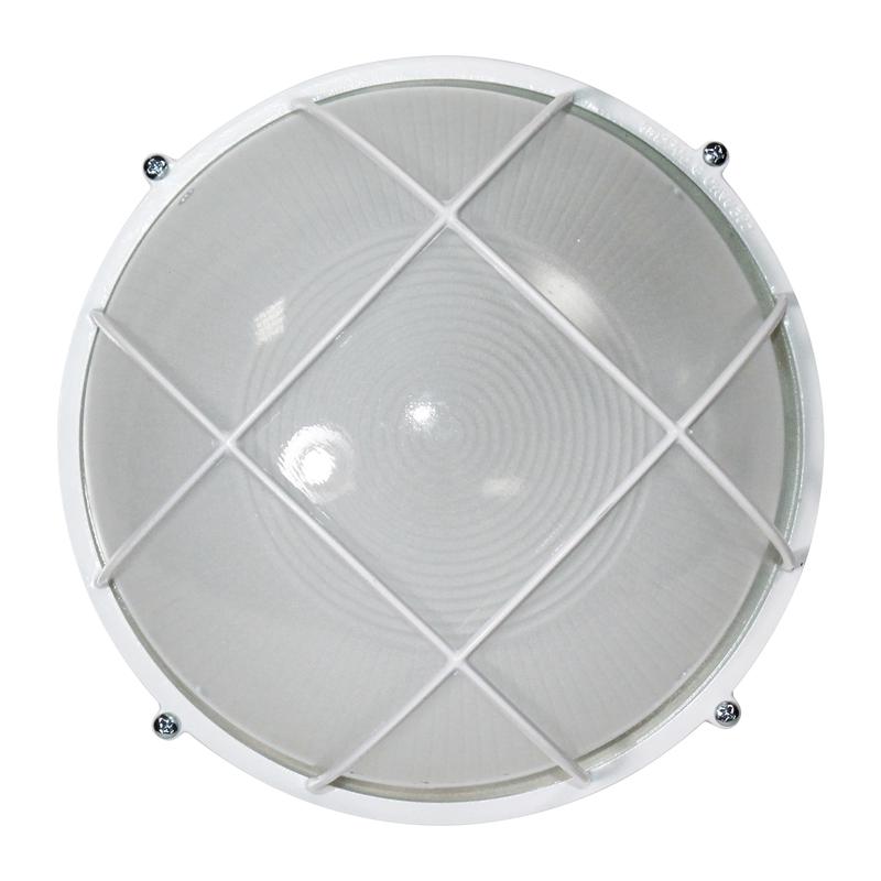 Светильник НПП 03-100-010 "Банник" 1102 круг большой 1х100Вт E27 IP65 корпус с решеткой бел. Элетех 1005500931
