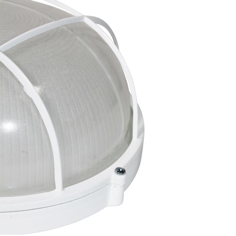 Светильник НПП 03-100-010 "Банник" 1102 круг большой 1х100Вт E27 IP65 корпус с решеткой бел. Элетех 1005500931