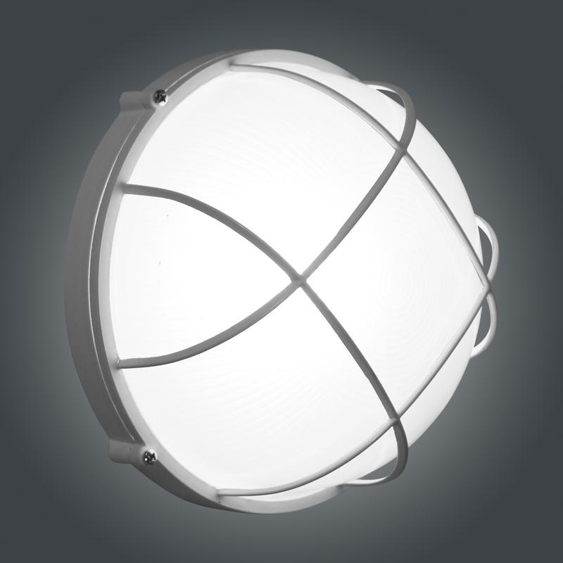 Светильник НПП 03-100-010 "Банник" 1102 круг большой 1х100Вт E27 IP65 корпус с решеткой бел. Элетех 1005500931