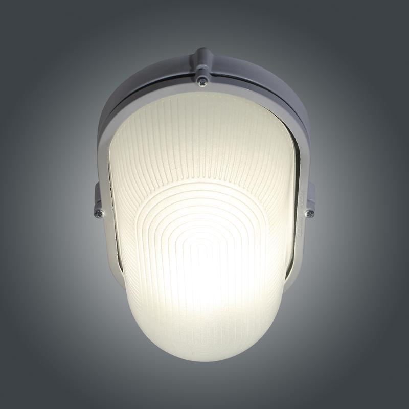 Светильник НПП 03-100-017 "Банник" 1201 овал большой 1х100Вт E27 IP65 корпус бел. Элетех 1005500932