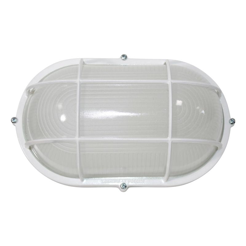 Светильник НПП 03-100-018 "Банник" 1202 овал большой 1х100Вт E27 IP65 корпус с решеткой бел. Элетех 1005500933