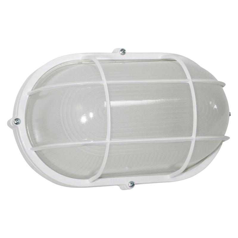 Светильник НПП 03-100-018 "Банник" 1202 овал большой 1х100Вт E27 IP65 корпус с решеткой бел. Элетех 1005500933