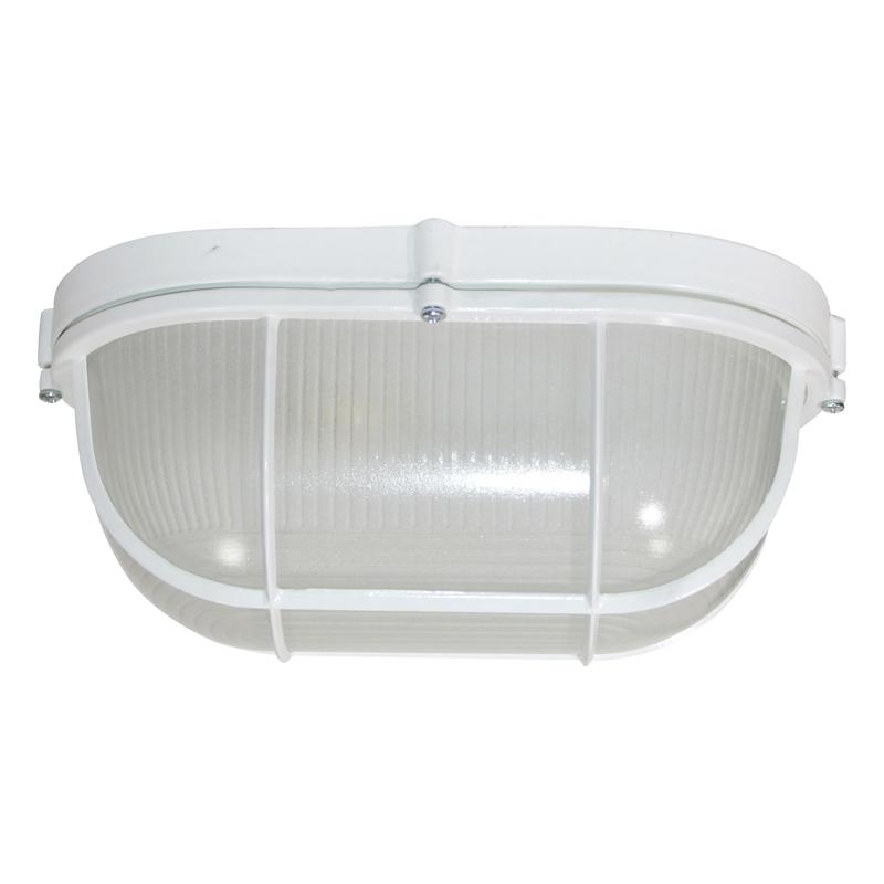 Светильник НПП 03-100-018 "Банник" 1202 овал большой 1х100Вт E27 IP65 корпус с решеткой бел. Элетех 1005500933