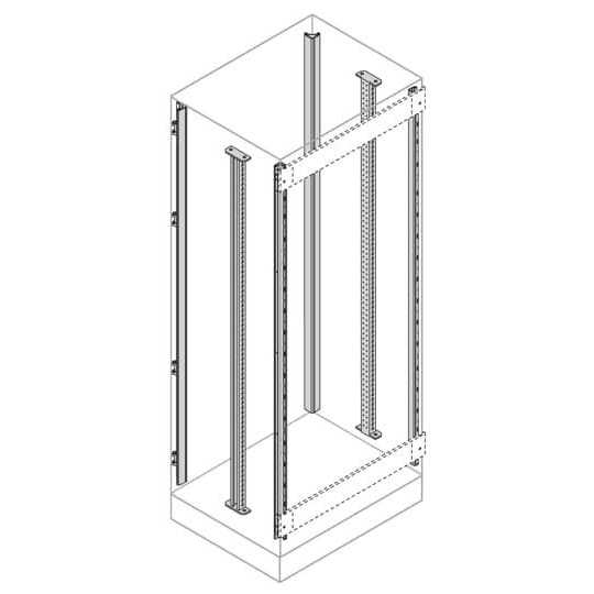 Стойки каркаса(4 шт)+промежуточные(2шт) для установки ячеек H=2000мм