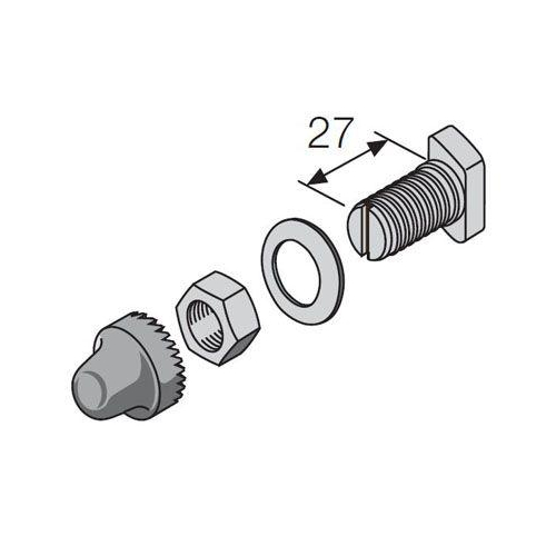 Комплект соединительный под плоскую шину м8, L=27 (12шт)