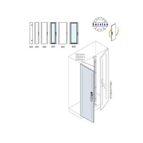 Створка двойной двери 2200x800мм ВхШ