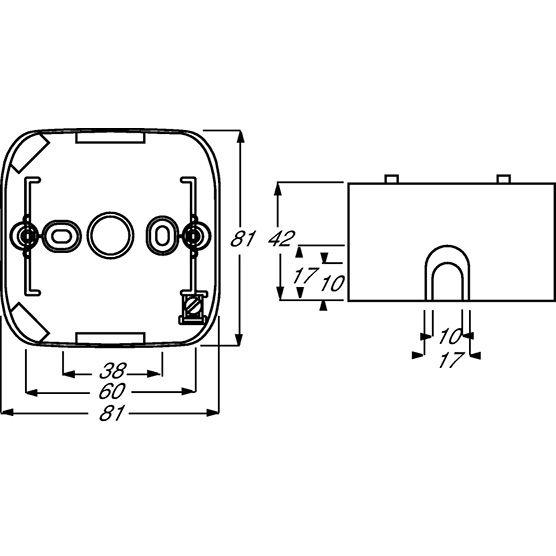 Коробка SM 1 пост Reflex SI красн. ABB 1799-0-0329