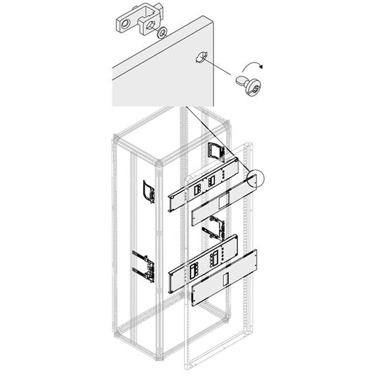 К-кт гориз.уст.XT2+RCD 4P,Fix, H200/W800