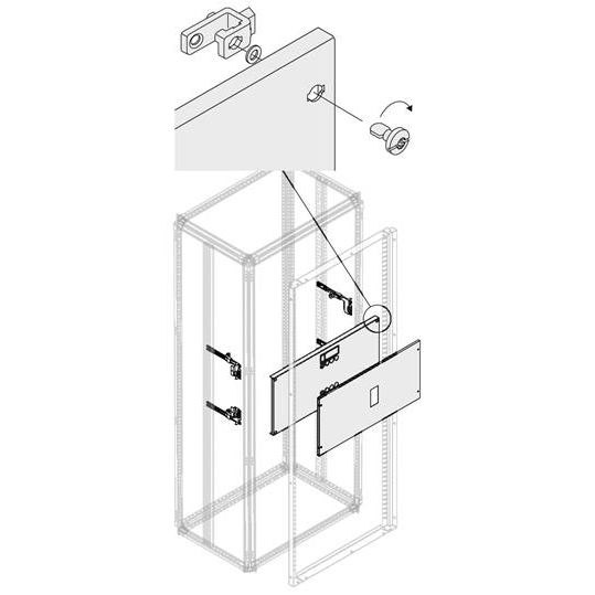 Комплект верт.T4 4P FIX - RCD W=400мм