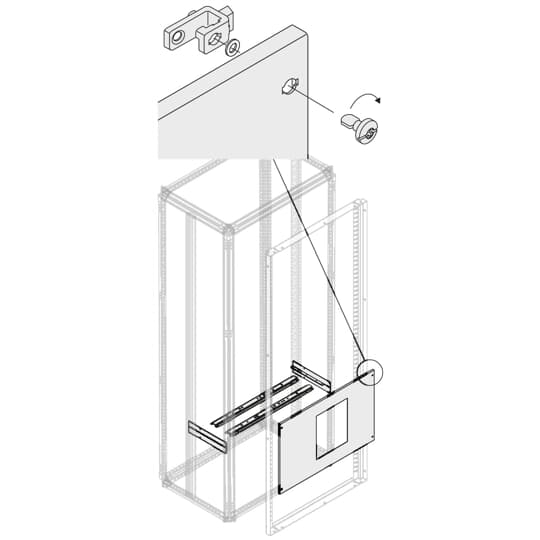 Комплект верт.E1.2 3/4P FIX-INT. W=800мм